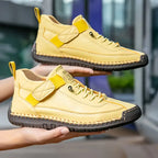 Męskie buty ortopedyczne – skórzane, na rzep