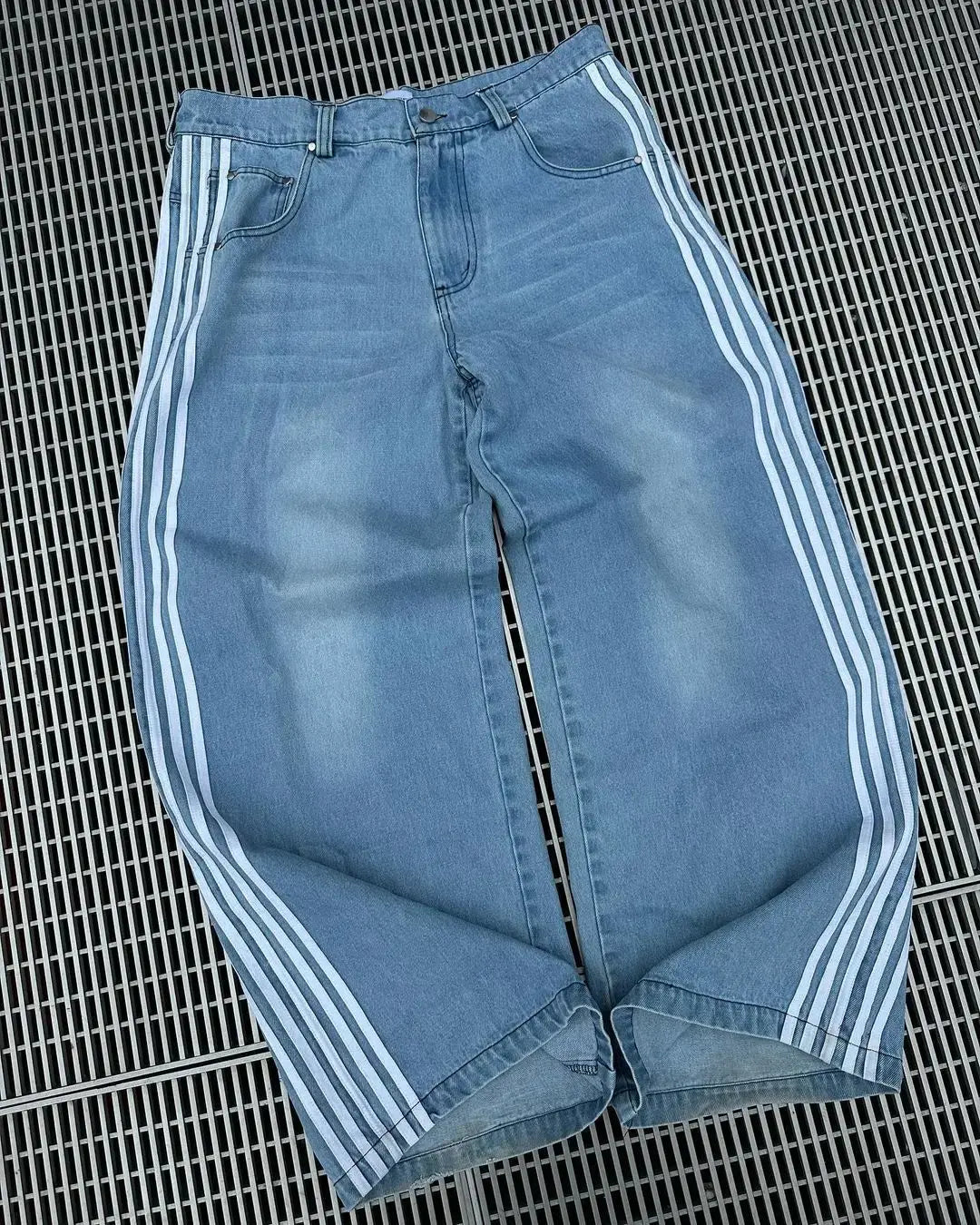 Baggy Jeans z Wysokim Stanem-Jeans-Moda Perla