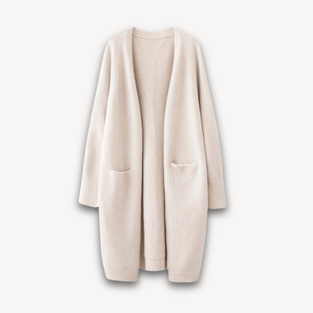 Długi Damski Kardigan z Otwartym Przodem-Cardigan-Moda Perla-Moda Perla
