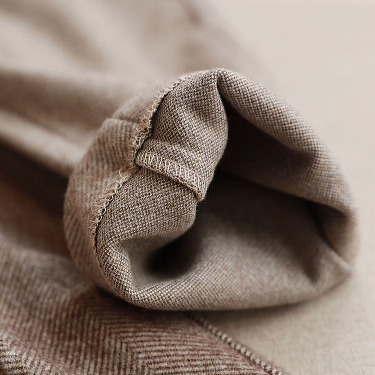 Eleganckie Spodnie z Wełny-Trousers-Moda Perla