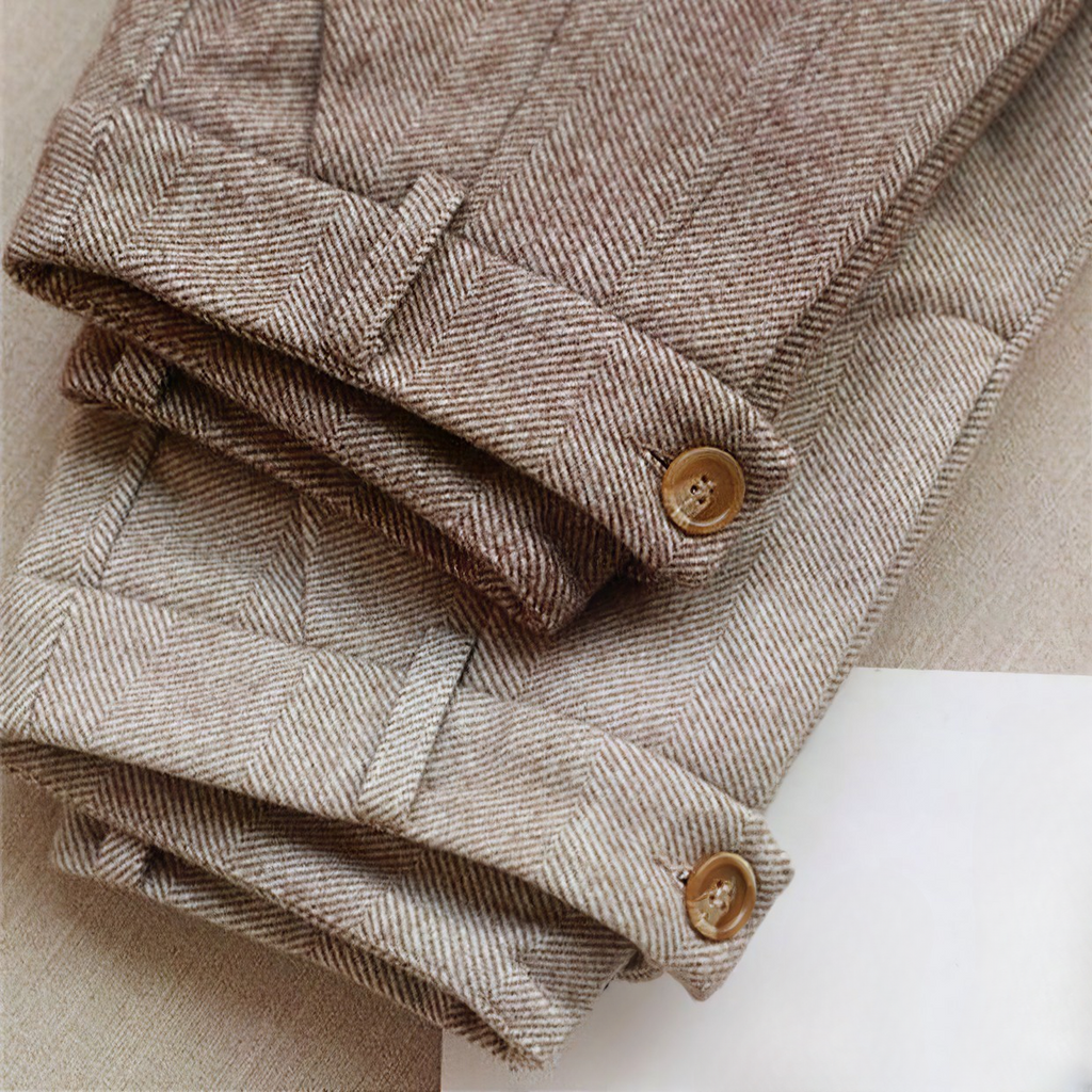 Eleganckie Spodnie z Wełny-Trousers-Moda Perla