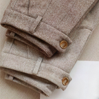 Eleganckie Spodnie z Wełny-Trousers-Moda Perla