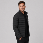 Męska kurtka przejściowa – pikowana, ze stójką, slim fit