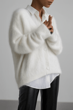 Kobiecy Oversized Kardigan z Miękką Teksturą – Przytulny, Nowoczesny i Casualowy-Cardigan-Moda Perla-Moda Perla