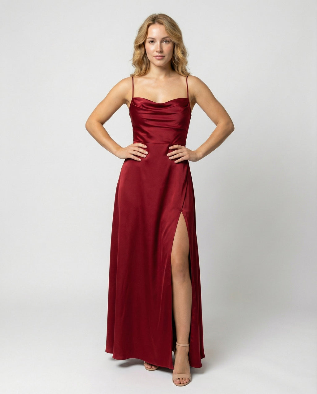 Kobieta Sukienka Maxi | Zwiewny Design z Rozcięciem 0
