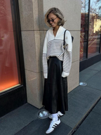 Luksusowa Satynowa Spódnica Maxi dla Kobiet-Skirts-Moda Perla-Moda Perla