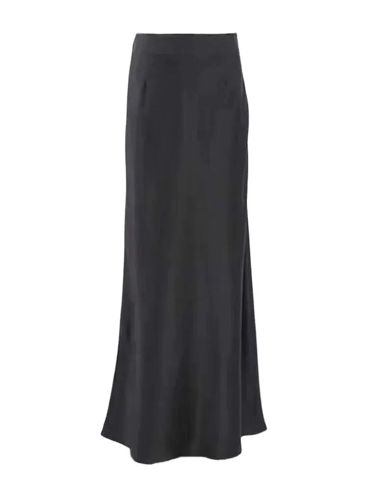 Luksusowa Satynowa Spódnica Maxi dla Kobiet-Skirts-Moda Perla-Moda Perla