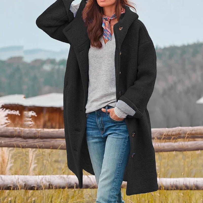 Zimowa Damska Kurtka z Kapturem – Ciepła, Wygodna i Casualowa-Women's Coat-Moda Perla-Moda Perla