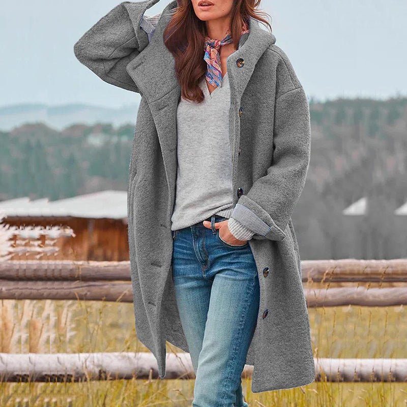 Zimowa Damska Kurtka z Kapturem – Ciepła, Wygodna i Casualowa-Women's Coat-Moda Perla-Moda Perla