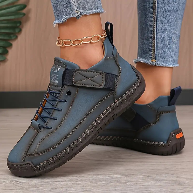 Męskie buty ortopedyczne – skórzane, na rzep