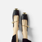 Damskie buty Mary Jane w zakardowy wzor z paskiem
