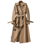 Zimowy Trench Coat Damski z Pasek